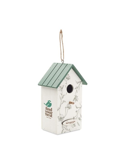 Maison d'Oiseau Nichoir en Contreplaqué Personnalisé GREENJAY pas cher