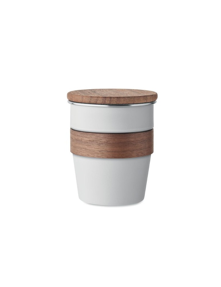 Gobelet Incassable 350 ml en Acier Inox Personnalisé WALNUT pas cher