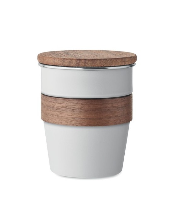 Gobelet Incassable 350 ml en Acier Inox Personnalisé WALNUT pas cher