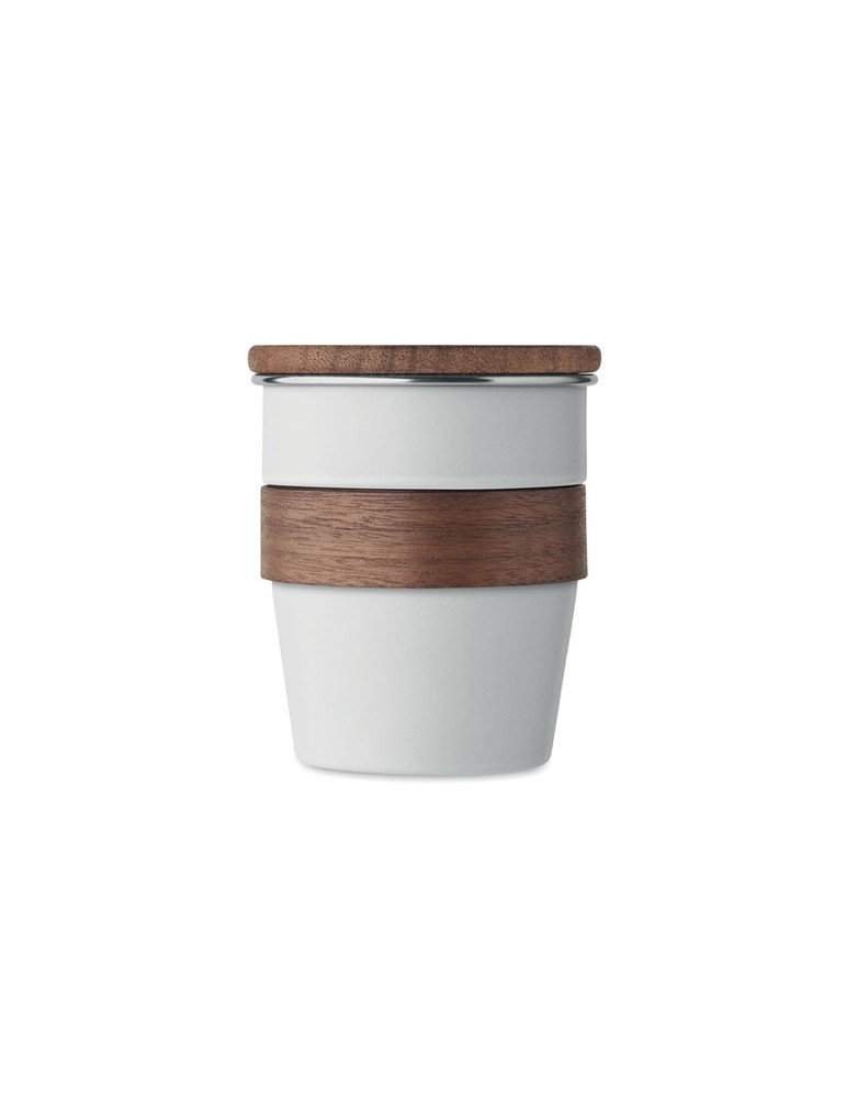 Gobelet Incassable 350 ml en Acier Inox Personnalisé WALNUT pas cher