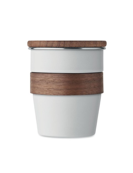 Gobelet Incassable 350 ml en Acier Inox Personnalisé WALNUT pas cher