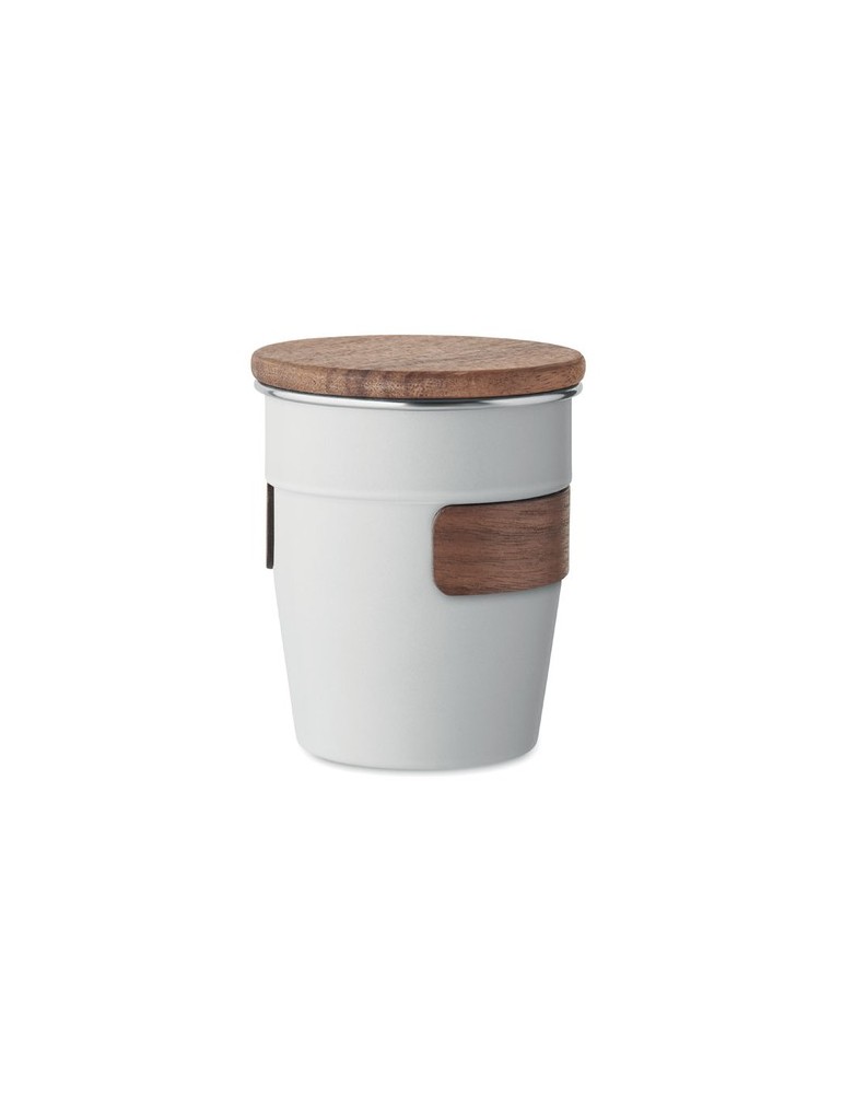 Gobelet Incassable 350 ml en Acier Inox Personnalisé WALNUT pas cher