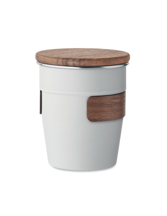 Gobelet Incassable 350 ml en Acier Inox Personnalisé WALNUT pas cher