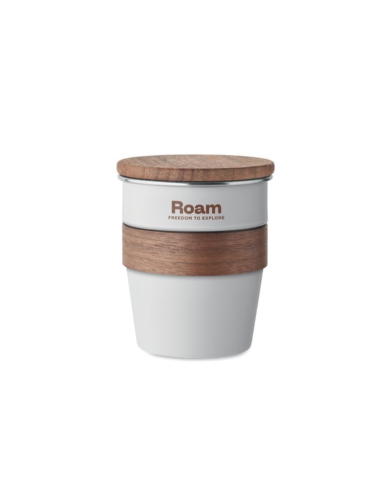 Gobelet Incassable 350 ml en Acier Inox Personnalisé WALNUT pas cher