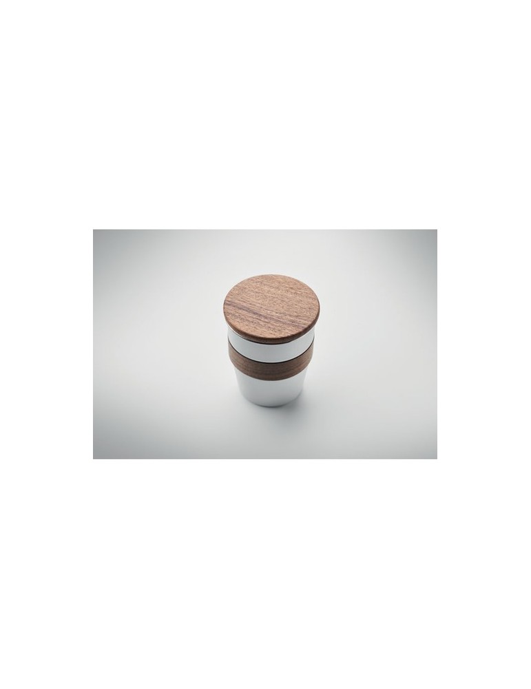 Gobelet Incassable 350 ml en Acier Inox Personnalisé WALNUT pas cher
