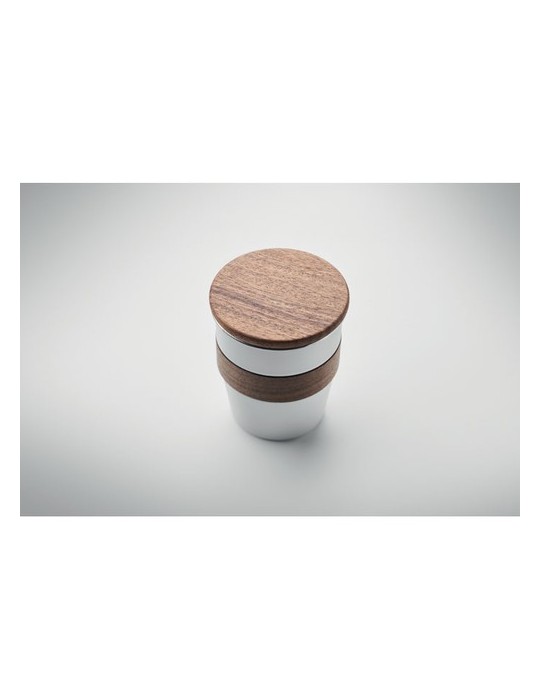 Gobelet Incassable 350 ml en Acier Inox Personnalisé WALNUT pas cher