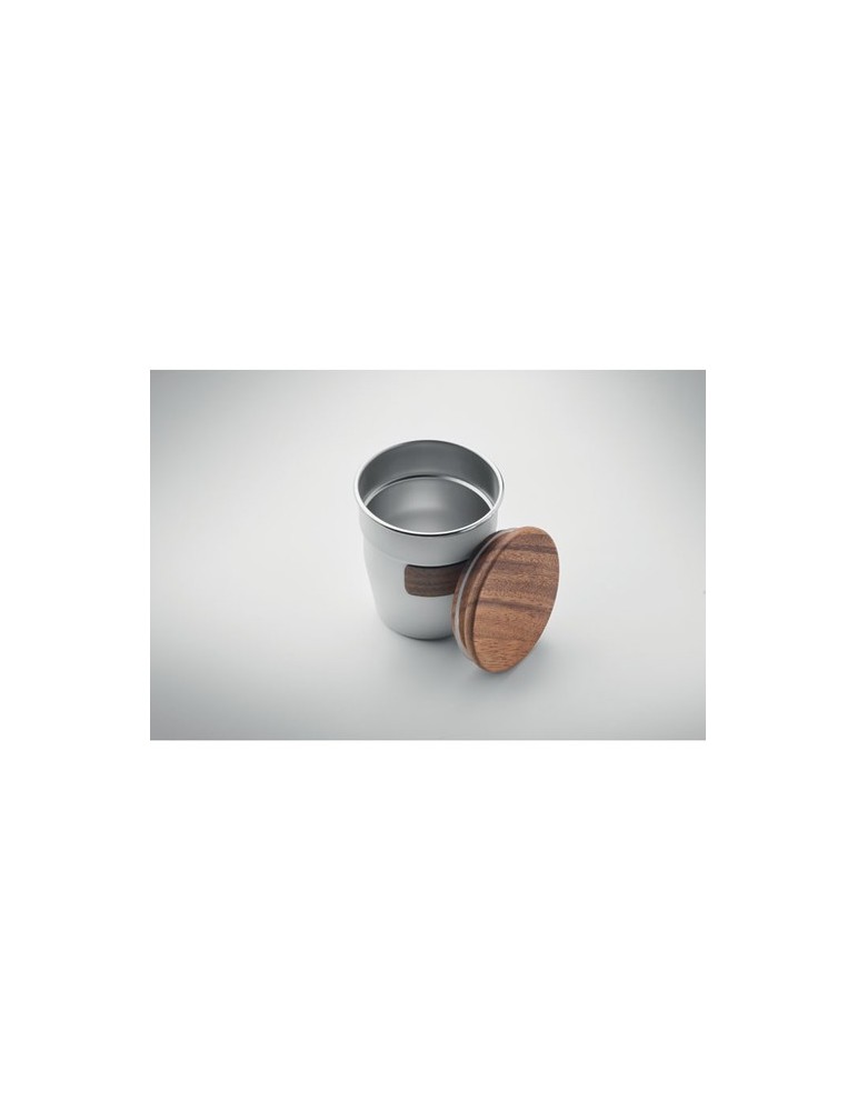 Gobelet Incassable 350 ml en Acier Inox Personnalisé WALNUT pas cher