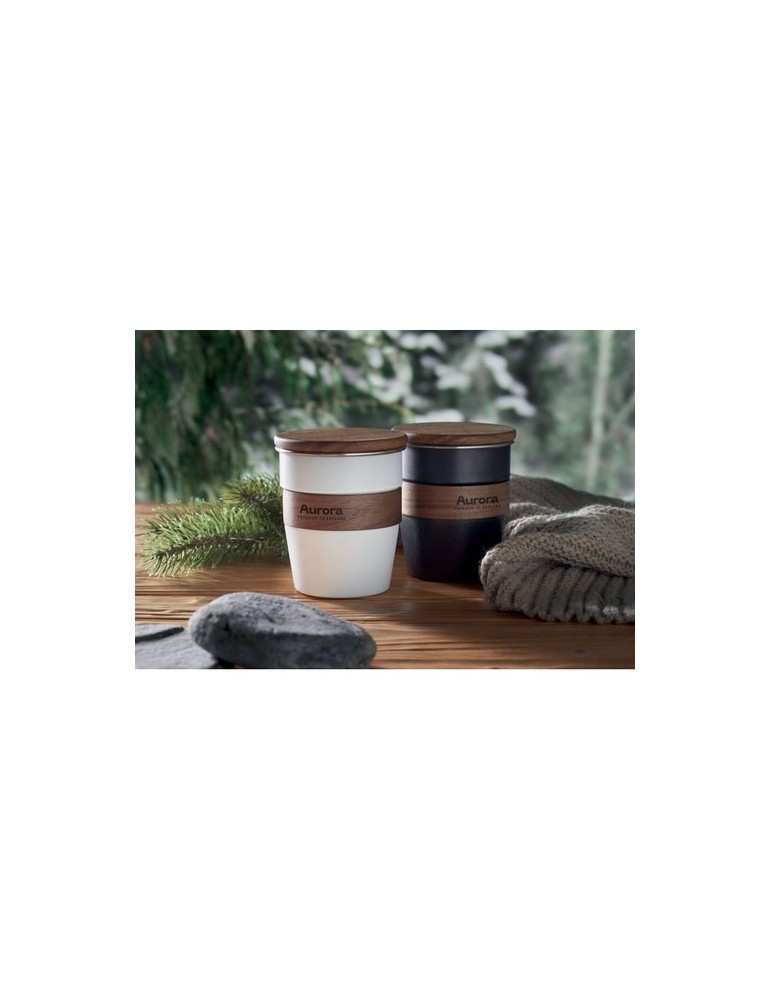 Gobelet Incassable 350 ml en Acier Inox Personnalisé WALNUT pas cher