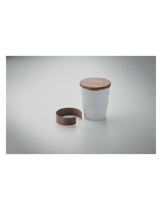 Gobelet Incassable 350 ml en Acier Inox Personnalisé WALNUT pas cher