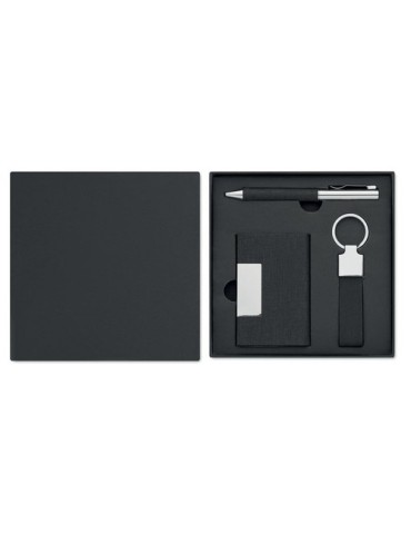 Coffret cadeau personnalisé - SCRIBI 3 - Stylo, Porte-Clés & Porte-Cartes 2