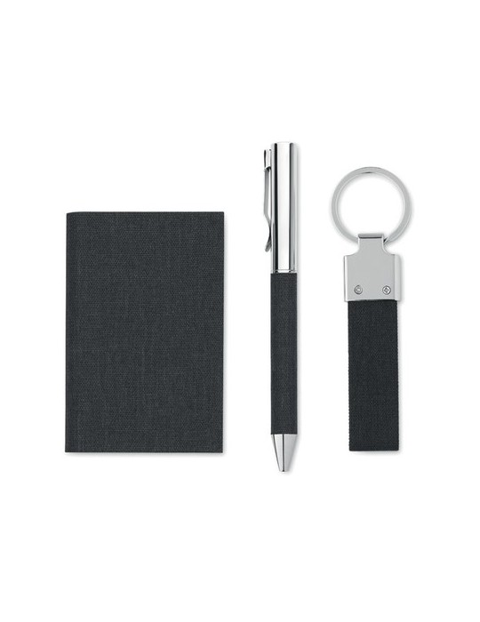 Coffret cadeau personnalisé - SCRIBI 3 - Stylo, Porte-Clés & Porte-Cartes