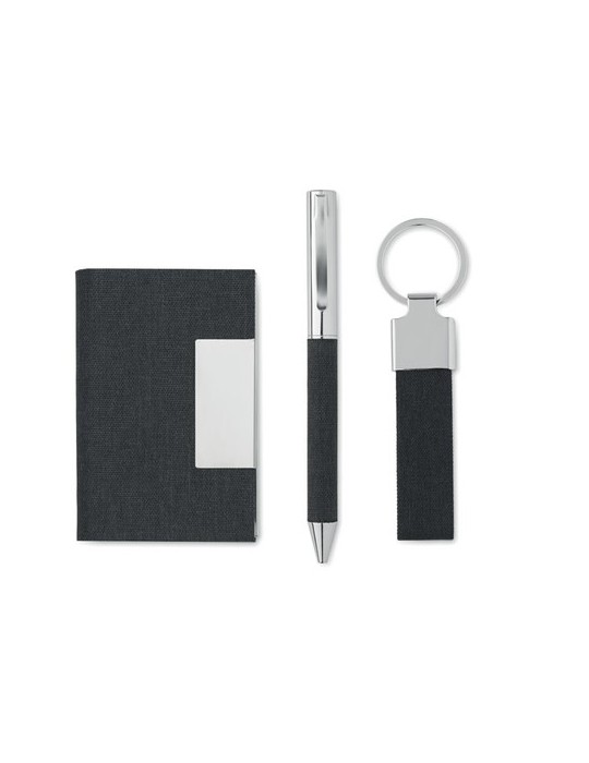 Coffret cadeau personnalisé - SCRIBI 3 - Stylo, Porte-Clés & Porte-Cartes