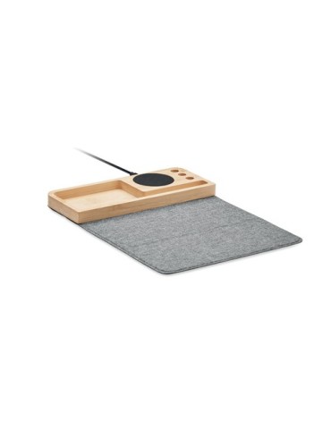 Chargeur sans fil en bambou éco-friendly personnalisé pas cher - 15W