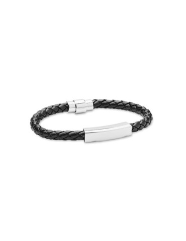Bracelet tressé en simili cuir personnalisable
