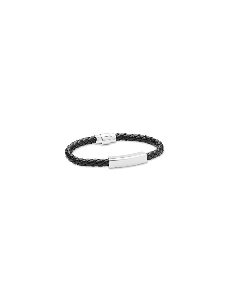 Bracelet tressé en simili cuir personnalisable