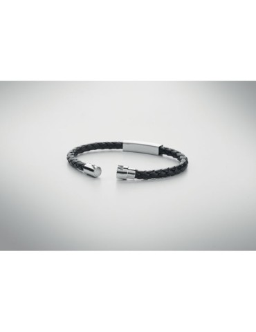 Bracelet tressé en simili cuir personnalisable 2