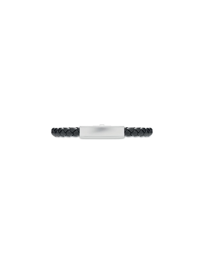 Bracelet tressé en simili cuir personnalisable