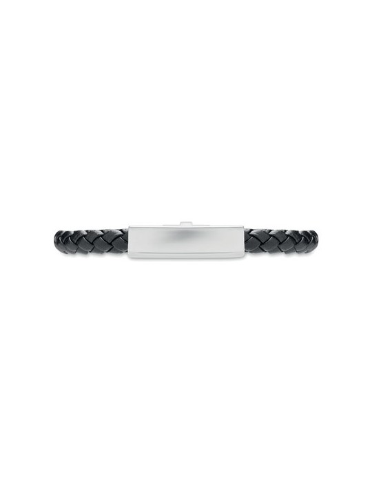 Bracelet tressé en simili cuir personnalisable
