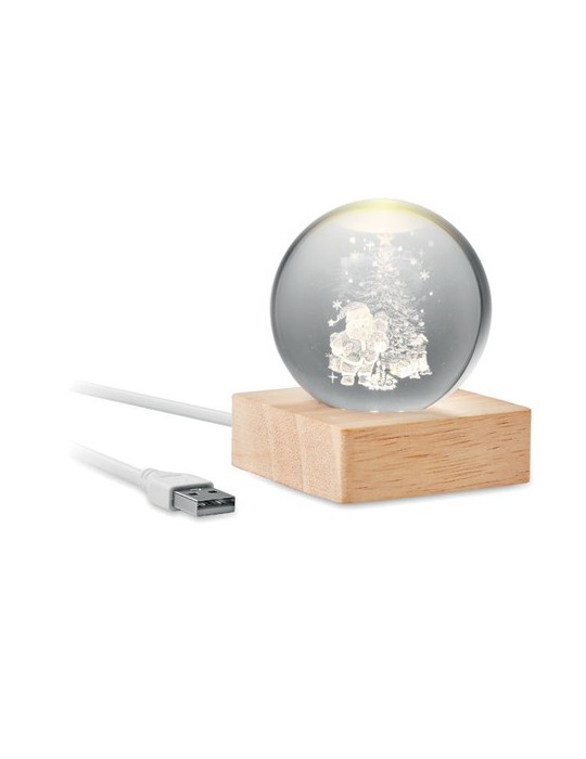 Boule de Noël LED personnalisée pas cher - Santa Light