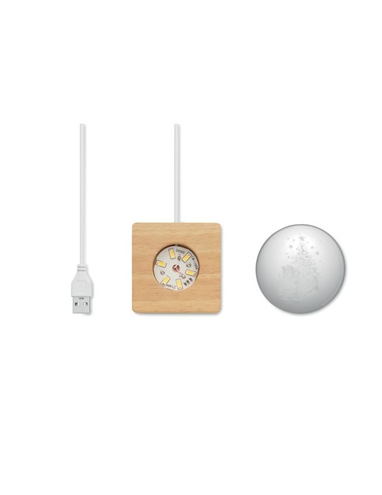 Boule de Noël LED personnalisée pas cher - Santa Light