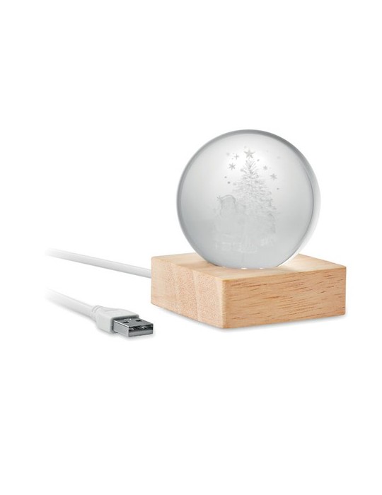 Boule de Noël LED personnalisée pas cher - Santa Light