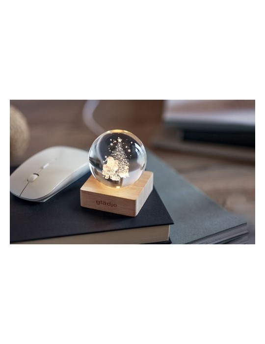 Boule de Noël LED personnalisée pas cher - Santa Light
