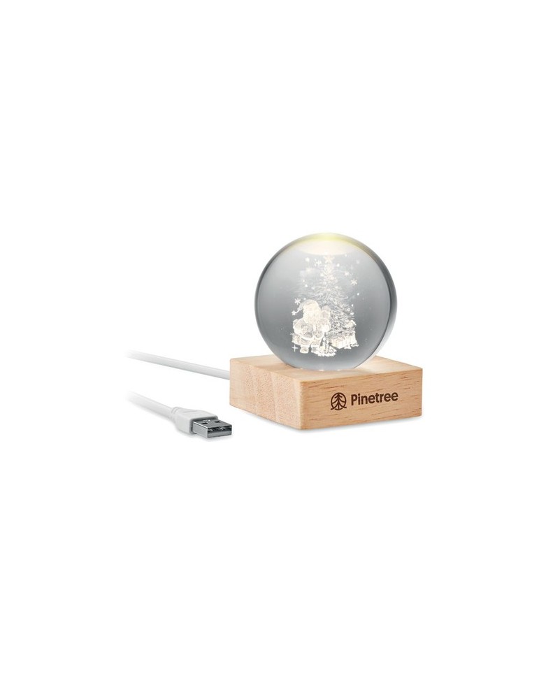 Boule de Noël LED personnalisée pas cher - Santa Light
