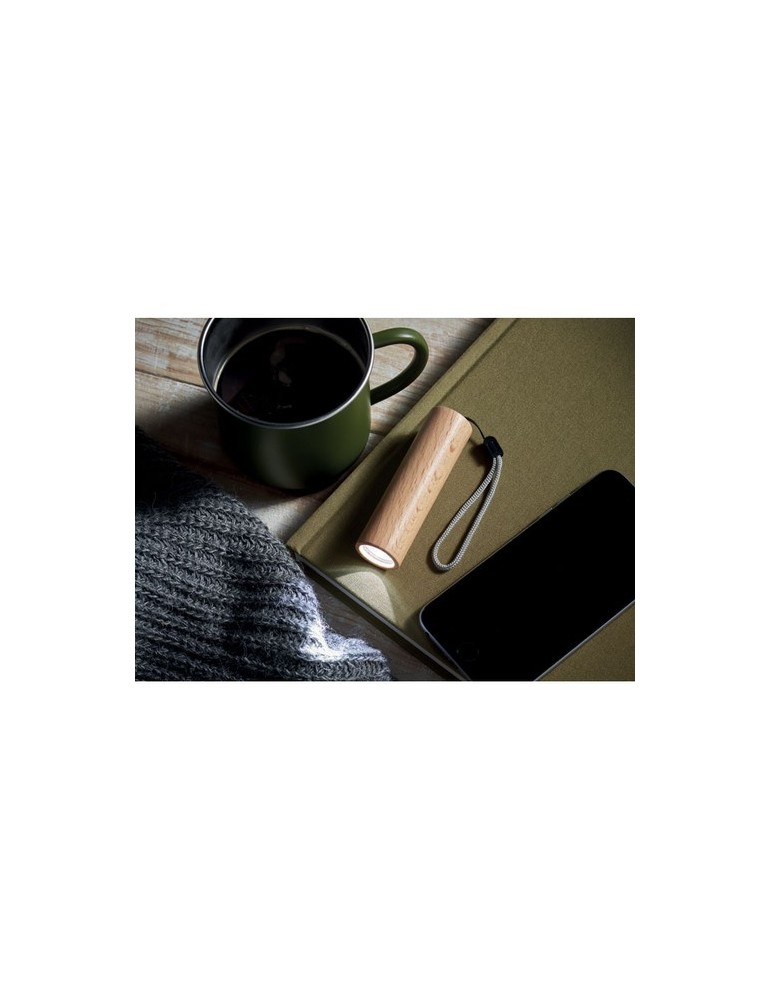Torche en bois personnalisée - Lampe rechargeable puissante LITE pas cher