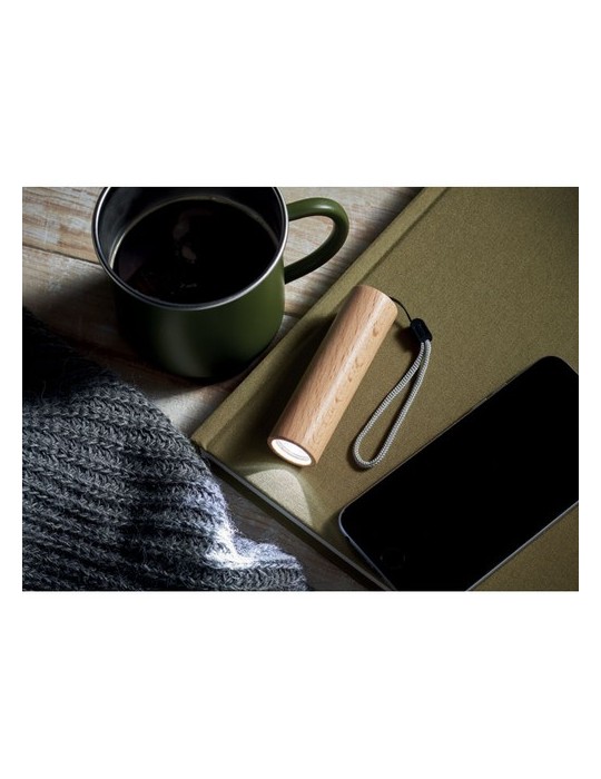 Torche en bois personnalisée - Lampe rechargeable puissante LITE pas cher