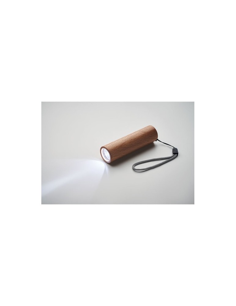 Torche en bois personnalisée - Lampe rechargeable puissante LITE pas cher