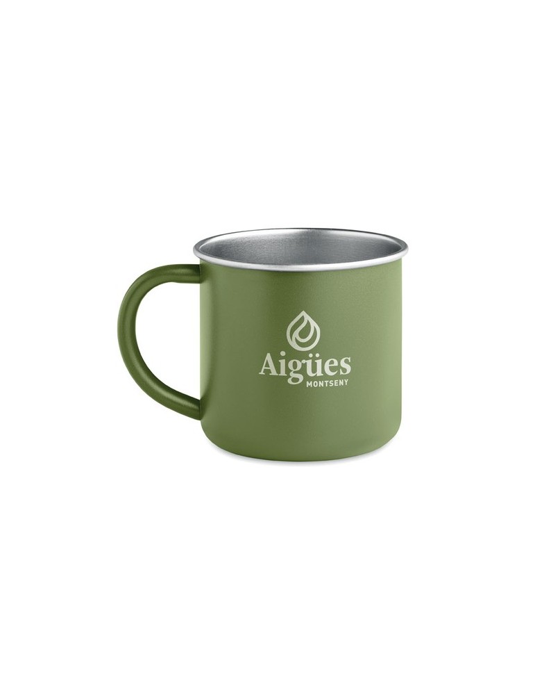 Tasse en acier inox recyclé - Objets publicitaires CARIBU
