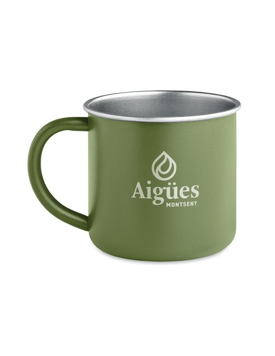 Tasse en acier inox recyclé - Objets publicitaires CARIBU