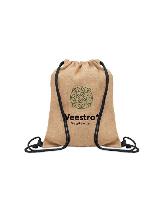 Sac à cordon en jute - objets publicitaires FUKURO