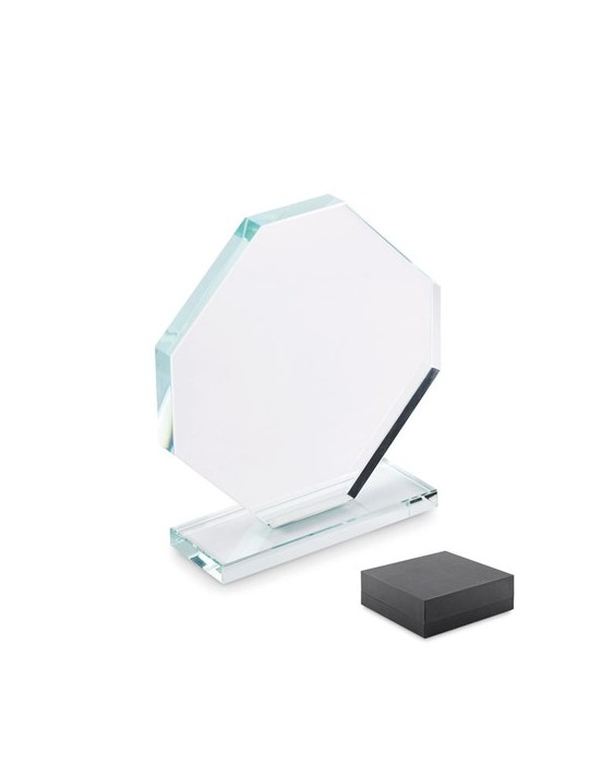Trophée en cristal personnalisé - RUMBO cadeau d'entreprise