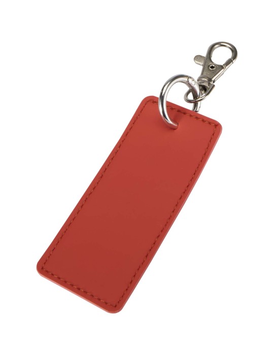 Porte-clés rectangulaire à breloques en matériaux recyclés certifié…