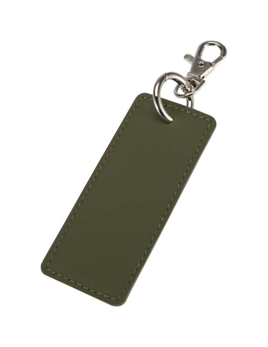 Porte-clés rectangulaire à breloques en matériaux recyclés certifié…