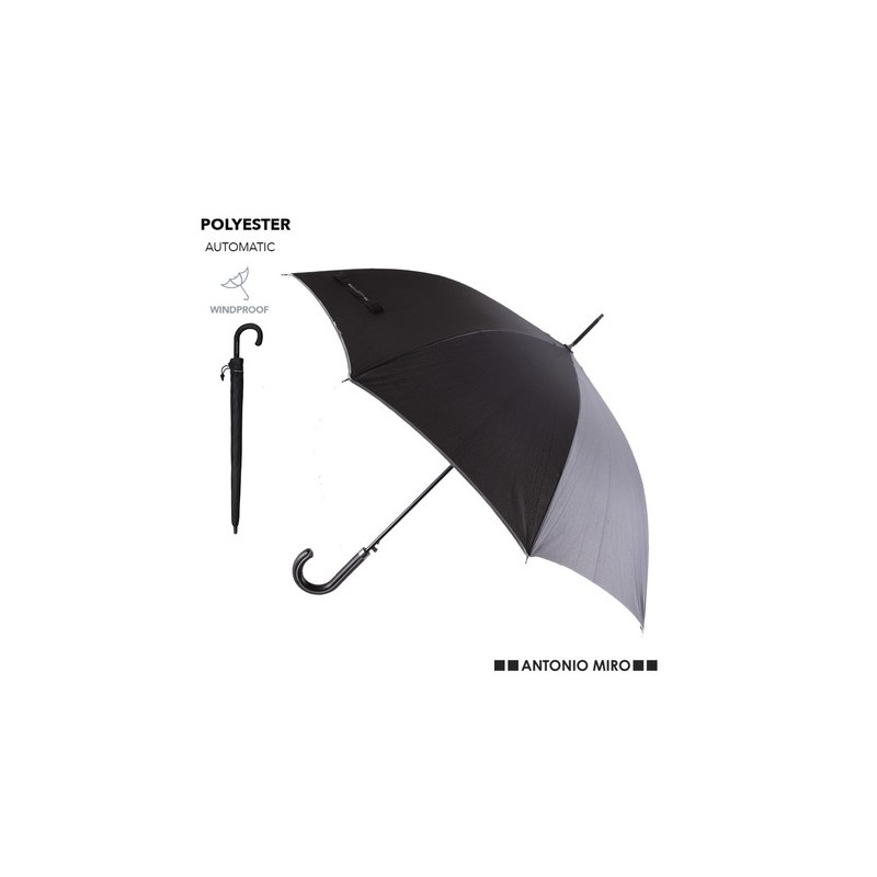 Parapluie Résistant Personnalisé Élégant à Prix Abordable - Campbell Matières : pongée Couleurs : noir personnalisable avec votr