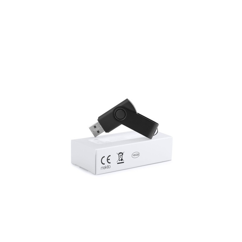 Clé USB Personnalisée 16Go Éco-responsable - Survet, Idéale pour vos Cadeaux d'Entreprise Couleurs : noir