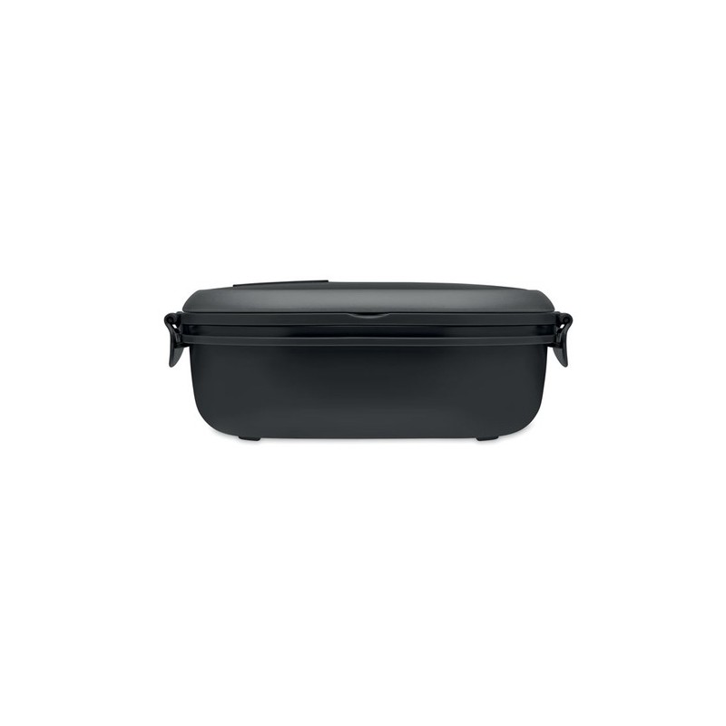 Lunch Box Hermétique Personnalisée en PP - LUX LUNCH Matières : polypropylène (PP) Couleurs : noir impression haute définition