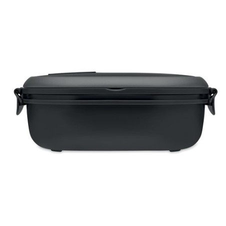 Lunch Box Hermétique Personnalisée en PP - LUX LUNCH Matières : polypropylène (PP) Couleurs : noir impression haute définition