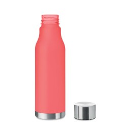 Bouteille Éco-responsable en RPET 600ml Personnalisée GLACIER Matières : PET recyclé Couleurs : rouge transparent goodies public