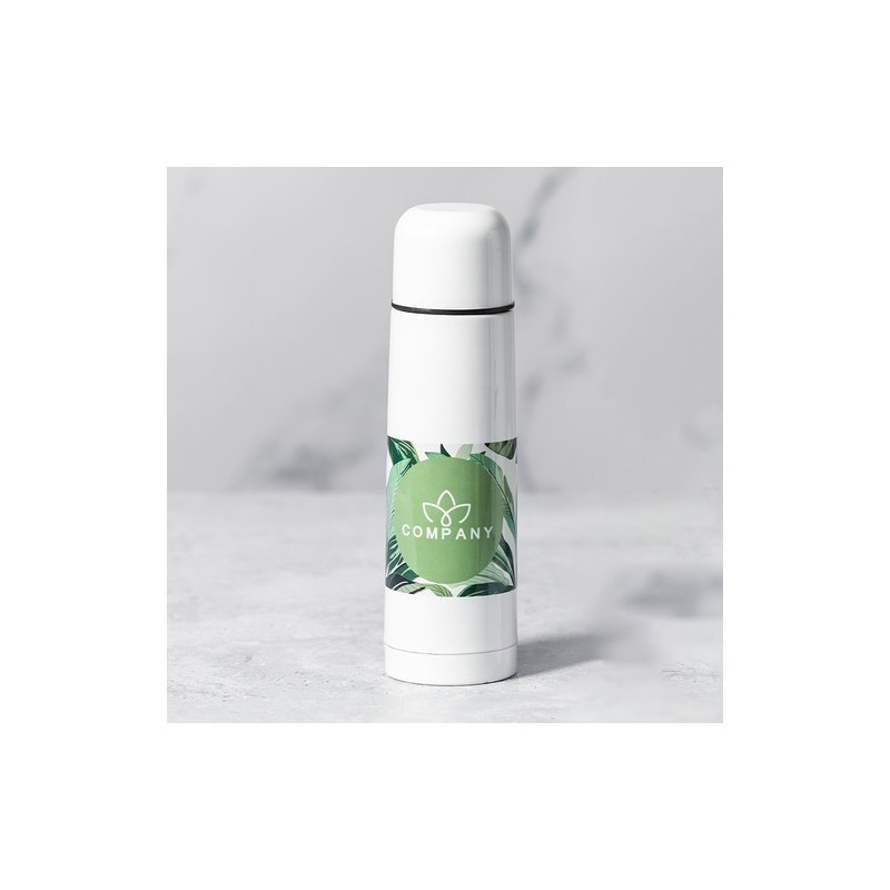 Bouteille Isotherme Personnalisable Cleikon Matières : acier inoxydable Couleurs : blanc cadeau entreprise pas cher