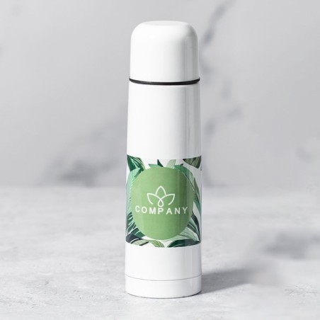 Bouteille Isotherme Personnalisable Cleikon Matières : acier inoxydable Couleurs : blanc cadeau entreprise pas cher