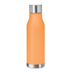 Bouteille Éco-responsable en RPET 600ml Personnalisée GLACIER Matières : PET recyclé Couleurs : orange transparent goodies publi