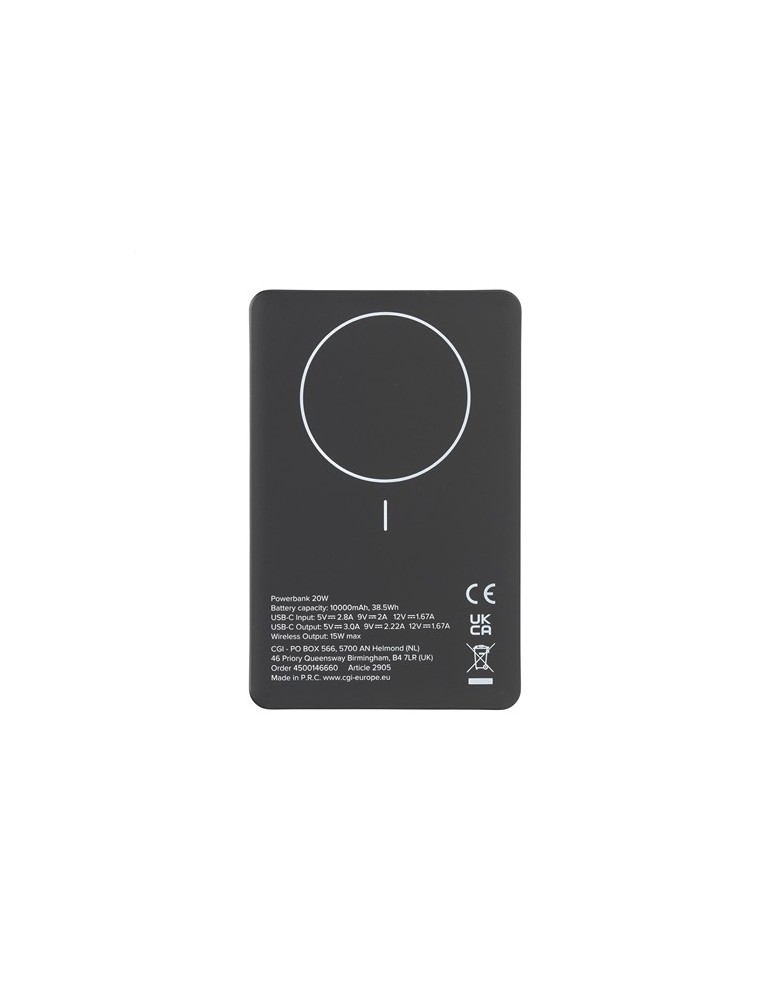 Wireless RCS Recycled Alu Magsafe Powerbank 10000