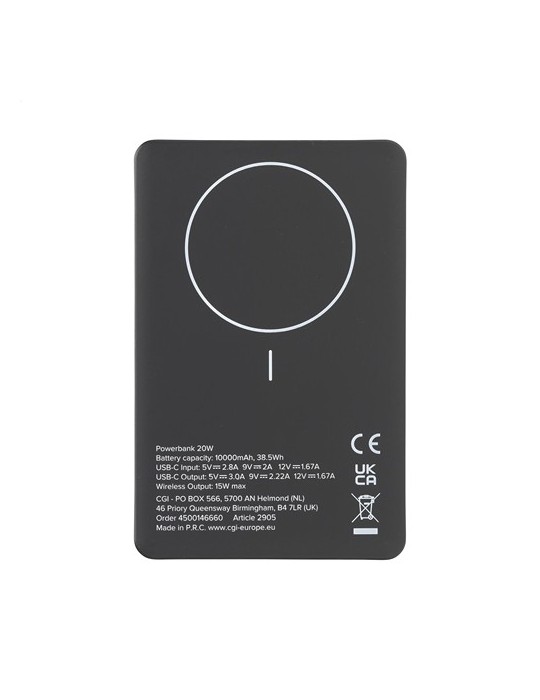Wireless RCS Recycled Alu Magsafe Powerbank 10000