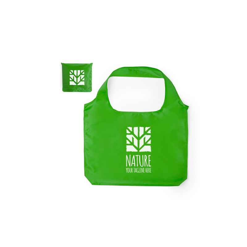 Sac Éco-responsable Pliable et Pratique Personnalisé Karent Matières : polyester Couleurs : bleu marquage couleur éclatante