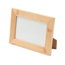Cadre photo personnalisé en bambou  GAZO Matières : bambou Couleurs : bois cadeau entreprise pas cher