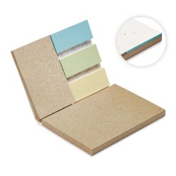 Bloc Notes Éco-responsable à Planter Personnalisé GROW ME Couleurs : blanc Matières : papier à base d'herbe