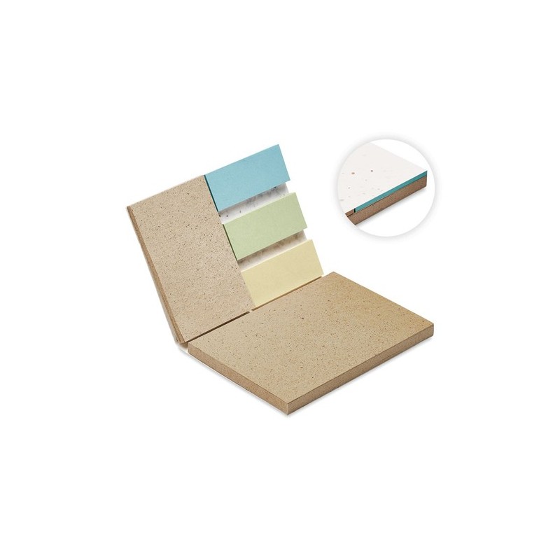 Bloc Notes Éco-responsable à Planter Personnalisé GROW ME Couleurs : blanc Matières : papier à base d'herbe